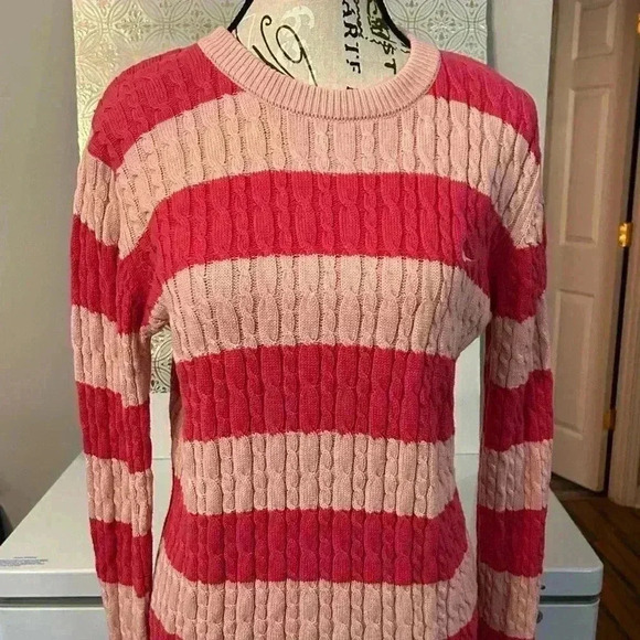 Jack Wills Pink Striped sweater. Size 6. 100% Cotton. Women’s. Looks new. - Picture 1 of 6